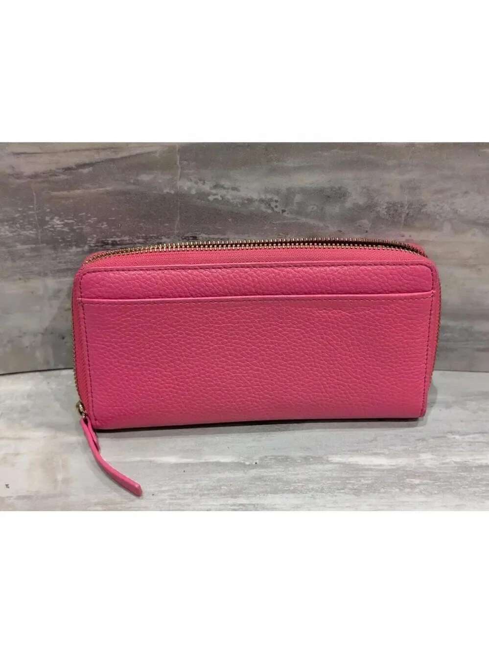 Kate Spade New York Hot Pink Leather Zip Wallet